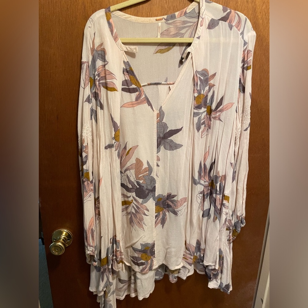 Pink free people top
